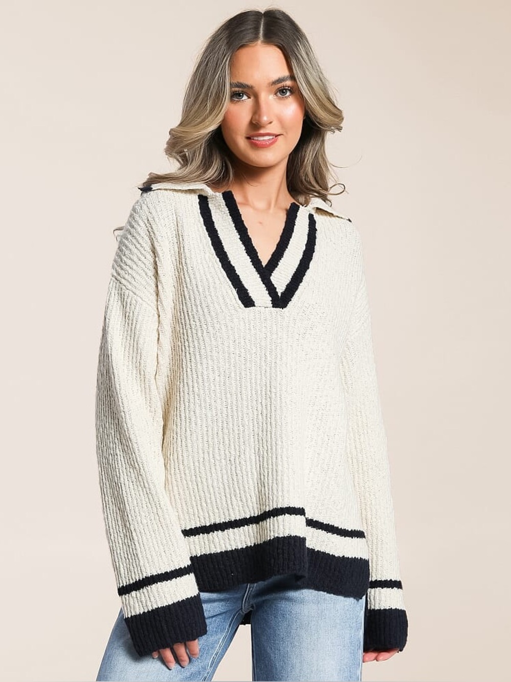 Z Supply Hammond Oversized Polo Sweater